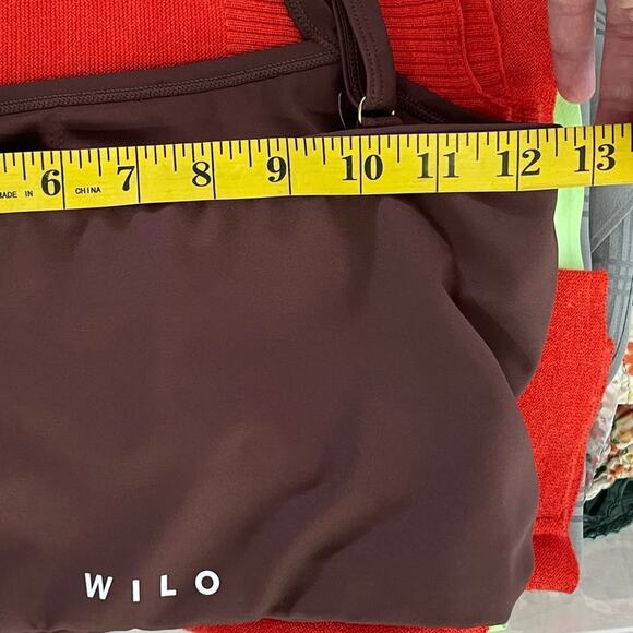 Wilo the Label Square Neck Tank Too Sports Bra Chocolate Brown Medium Like New - Picture 5 of 6